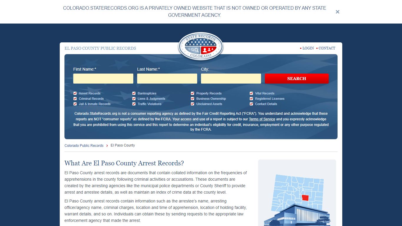 EL PASO COUNTY PUBLIC RECORDS - StateRecords.org